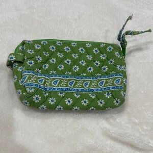 Vera Bradley Green and Blue Floral Cosmetic Case